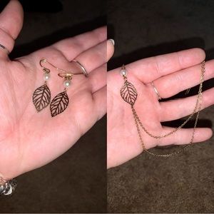 Gold Earring & Necklace Set